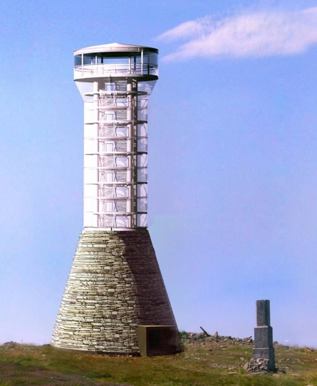 Visualisierung des neuen Aussichtsturmes auf dem Glatzer Schneeberg