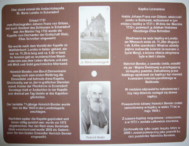 Foto der Heinrich-Bender-Gedenktafel in Eckersdorf