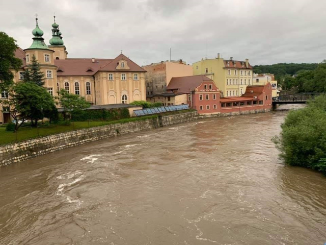 Hochwasser in Glatz im Juni 2020