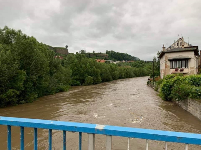 Hochwasser in Glatz im Juni 2020