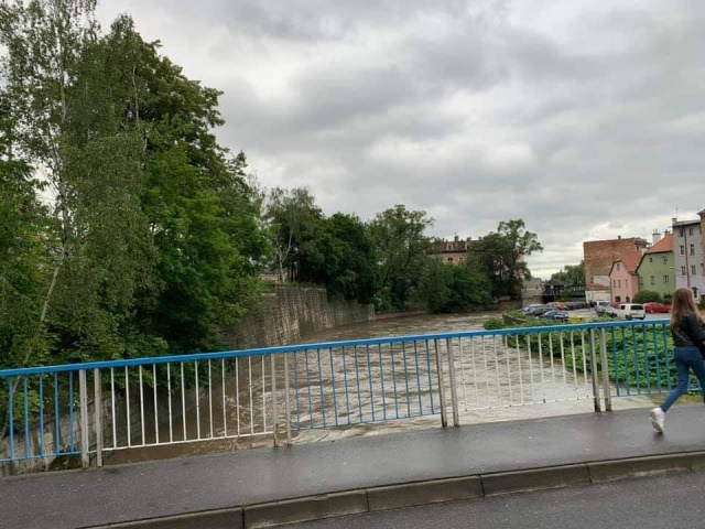 Hochwasser in Glatz im Juni 2020