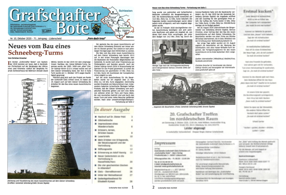 „Grafschafter Bote“ Nr. 10/2020, S. 1 u. 2