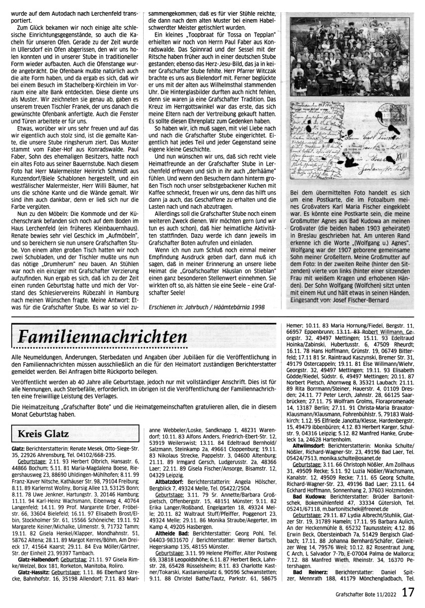 Edith Jacobs 1998 über das „Derhääme-Häusla“