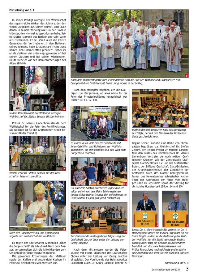 77. Glatzer Wallfahrt nach Telgte 2024:&nbsp;Bericht im &bdquo;Grafschafter Boten&ldquo;