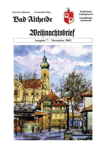 Weihnachtsbrief Bad Altheide 2003