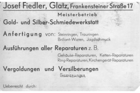 Goldschmiedemeister Josef Fiedler