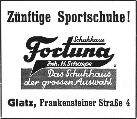 Schuhhaus Fortuna, Glatz