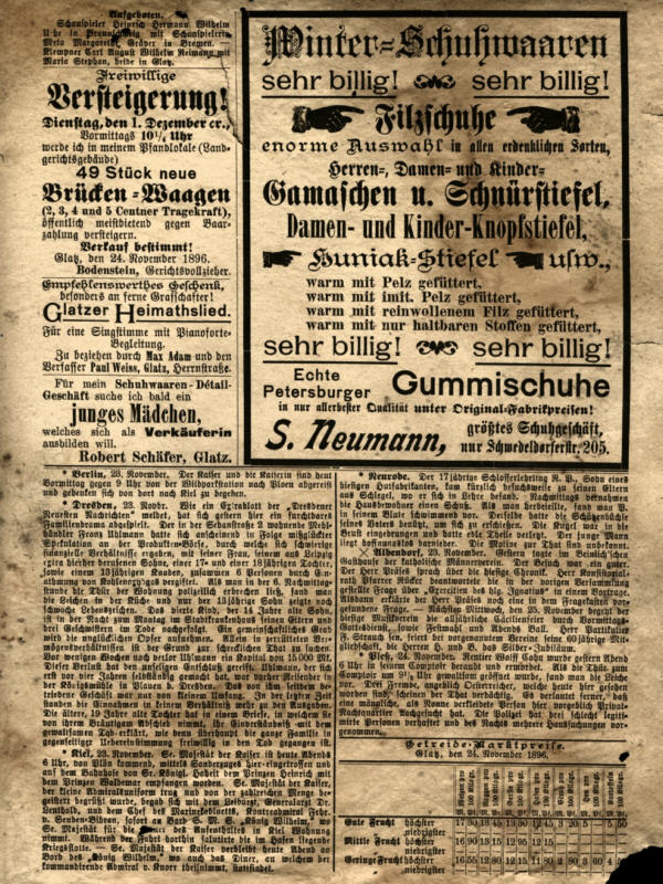 Glatzer Anzeiger vom 25.11.1896, Seite 6