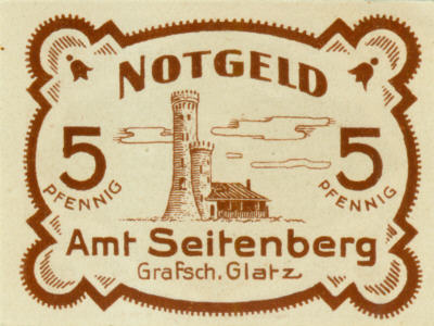 Notgeld 5 Pf. Amt Seitenberg
