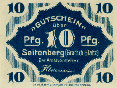 Notgeld 25 Pf. Amt Seitenberg