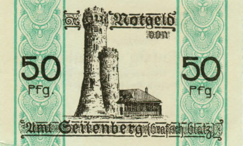Notgeld 50 Pf. Amt Seitenberg
