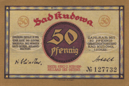 Notgeld 50 Pf. Bad Kudowa