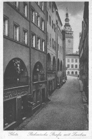 B&ouml;hmische Stra&szlig;e mit Lauben