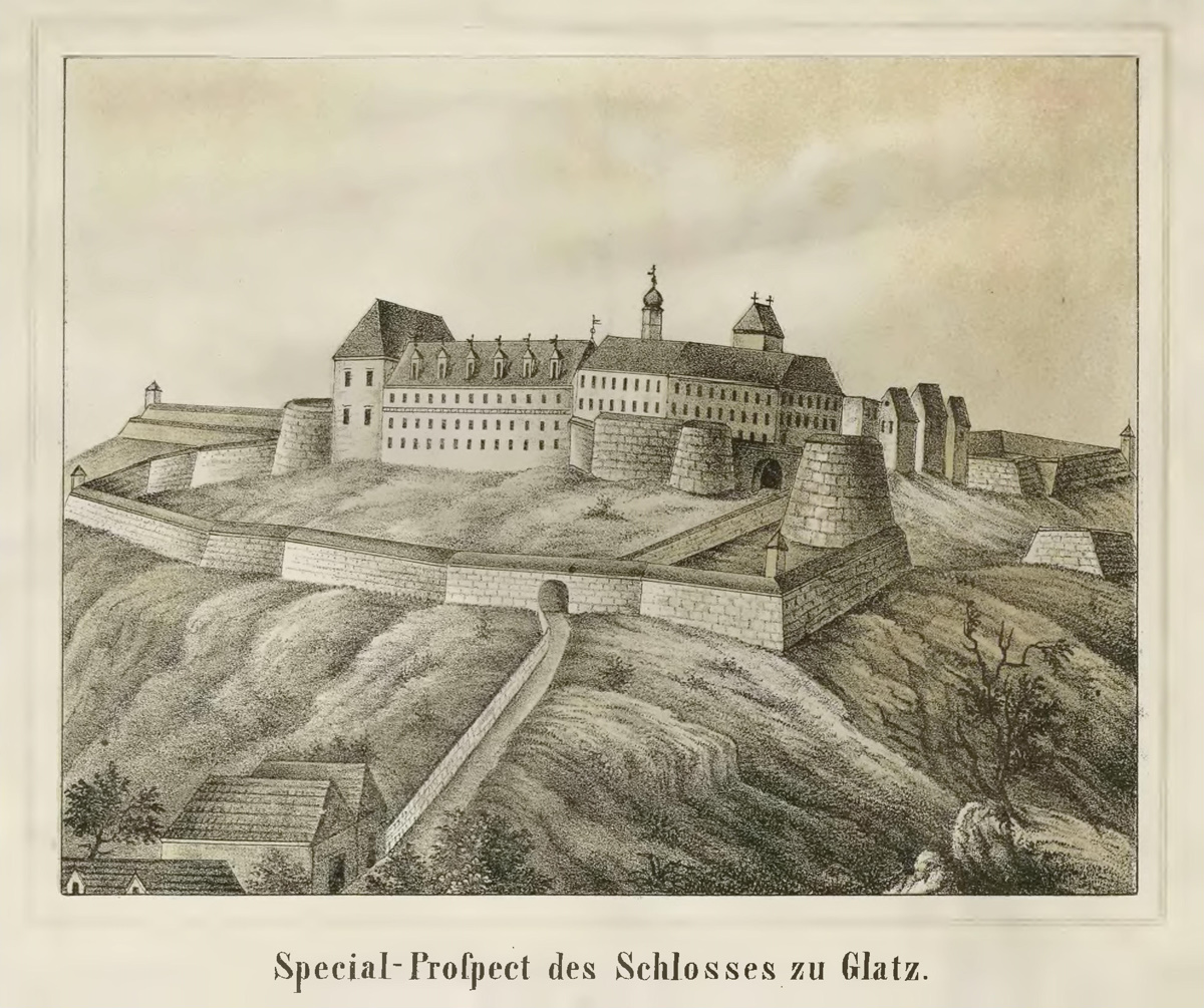 Schlo&szlig; zu Glatz um 1735