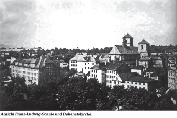 Glatz, Franz-Ludwig-Schule und Dekanatskirche