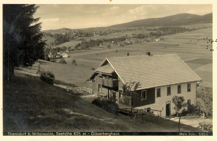 Gläserberghaus, 625 m Seehöhe