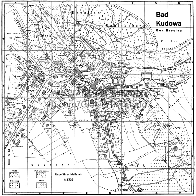 Vorschau des Stadtplans von Bad Kudowa