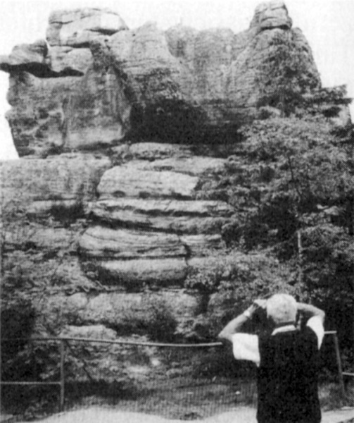 Aussichtsplattform auf dem Gro&szlig;vaterstuhl in der Heuscheuer