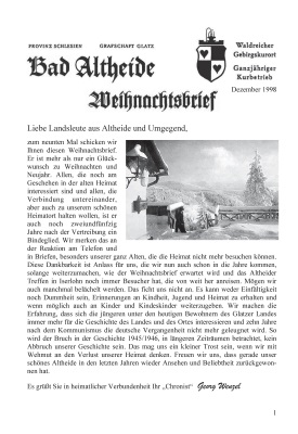 Altheider Weihnachtsbrief 2 (1998)