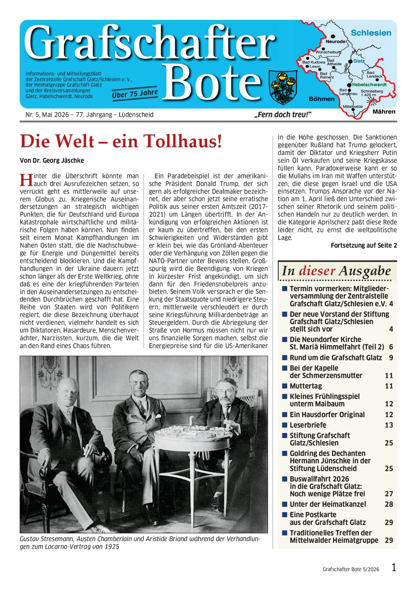 &bdquo;Grafschafter Bote&ldquo; 5/2026